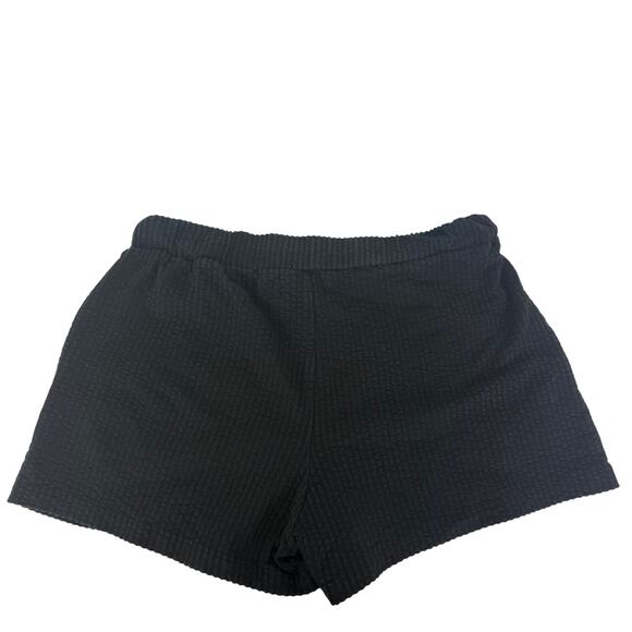 Madewell Womens Seersucker Ribbed Drawstring Pull-On Pockets Black Shorts XS - Picture 2 of 9